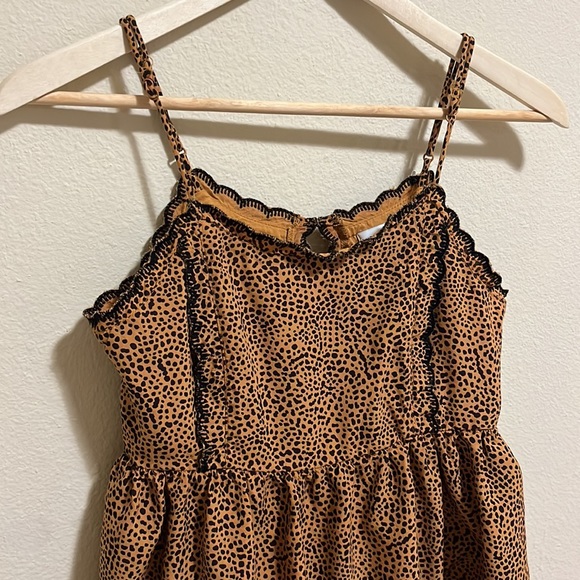 Urban Outfitters Hanna Rayon Tiered Scallop Babydoll Mini Dress Size XS - Picture 3 of 10